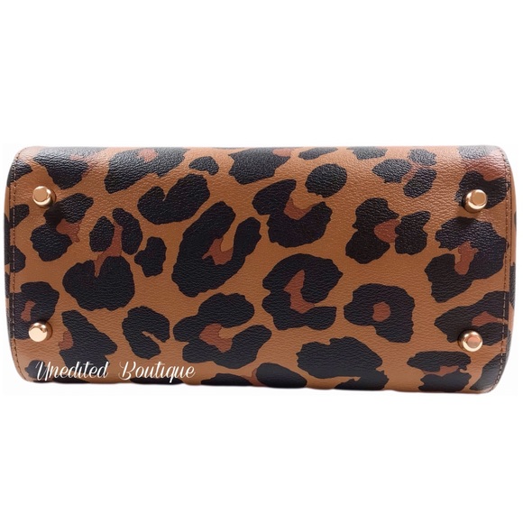 COACH Rowan Satchel Handbag In Leopard Print - Picture 9 of 13